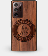 Best Custom Engraved Walnut Wood Oakland Athletics Note 20 Ultra Case - Engraved In Nature