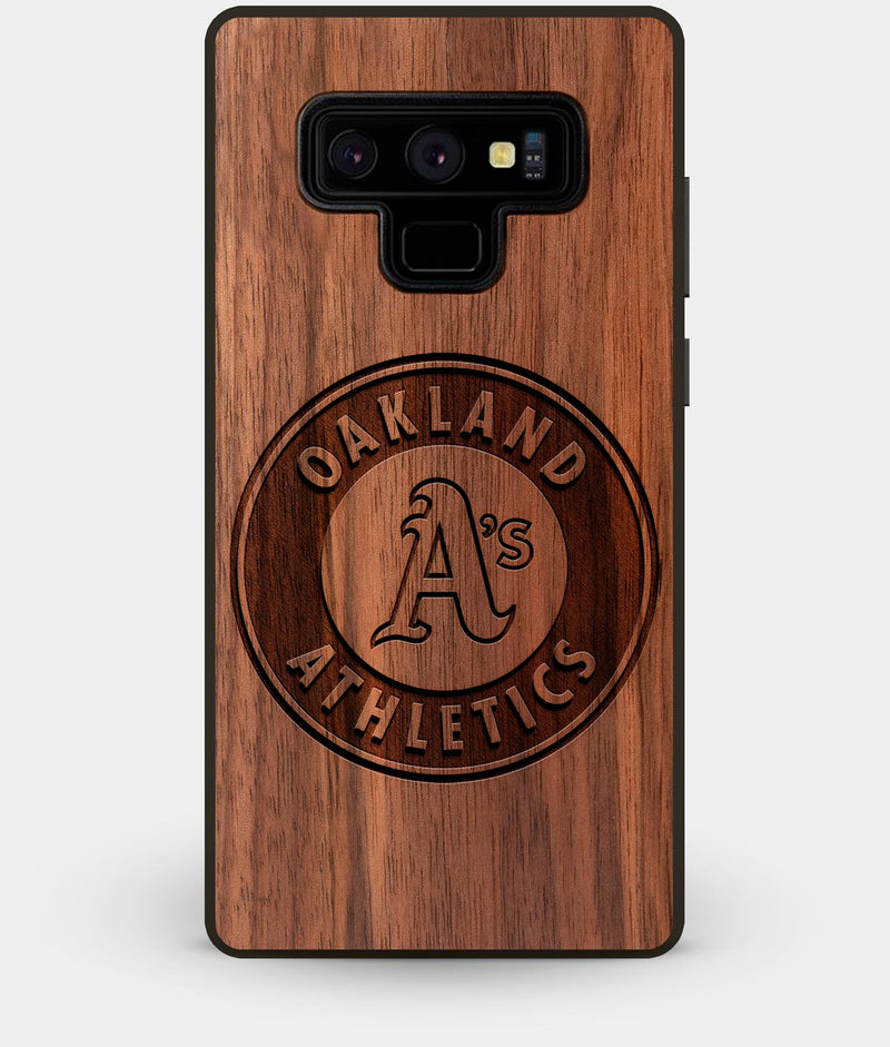 Best Custom Engraved Walnut Wood Oakland Athletics Note 9 Case - Engraved In Nature