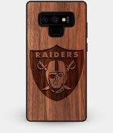 Best Custom Engraved Walnut Wood Las Vegas Raiders Note 9 Case - Engraved In Nature