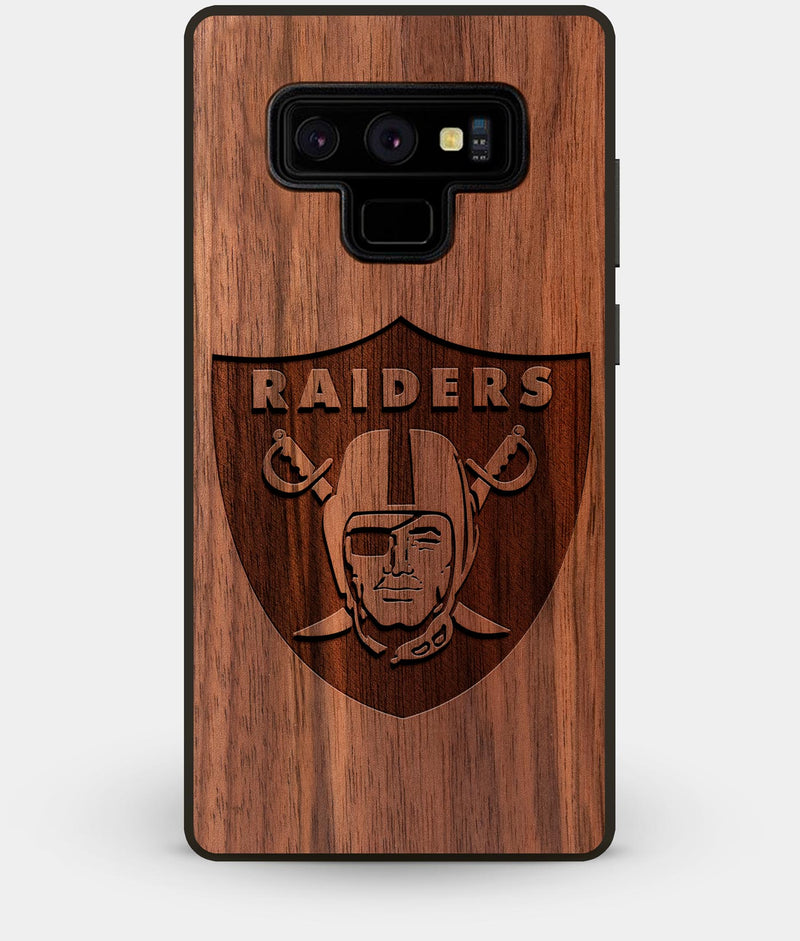 Best Custom Engraved Walnut Wood Las Vegas Raiders Note 9 Case - Engraved In Nature