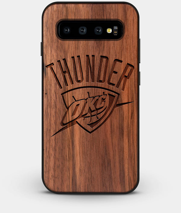 Best Custom Engraved Walnut Wood OKC Thunder Galaxy S10 Case - Engraved In Nature