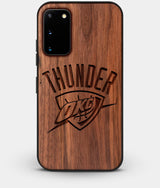 Best Walnut Wood OKC Thunder Galaxy S20 FE Case - Custom Engraved Cover - Engraved In Nature