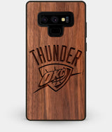 Best Custom Engraved Walnut Wood OKC Thunder Note 9 Case - Engraved In Nature