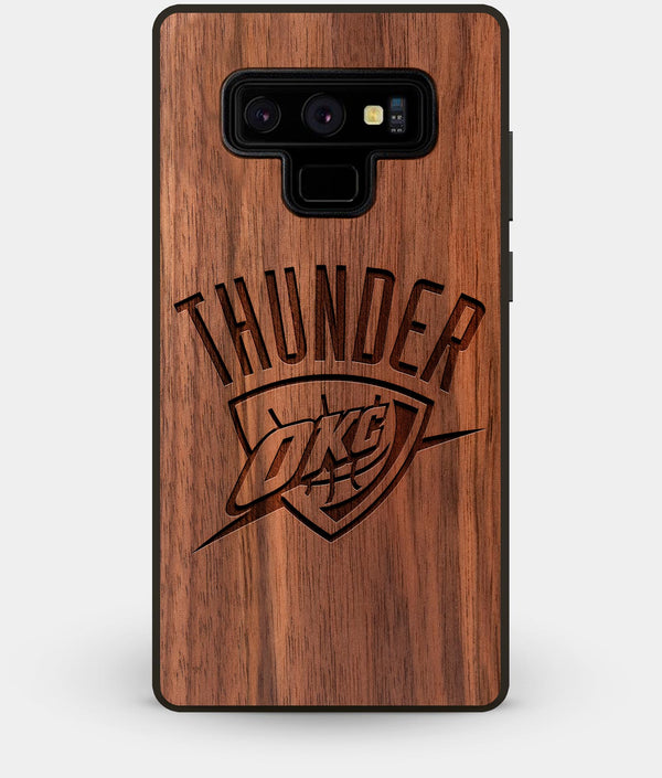 Best Custom Engraved Walnut Wood OKC Thunder Note 9 Case - Engraved In Nature