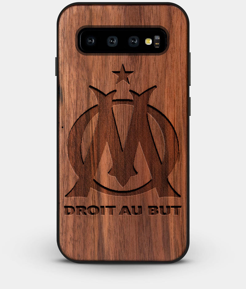 Best Custom Engraved Walnut Wood Olympique de Marseille Galaxy S10 Case - Engraved In Nature