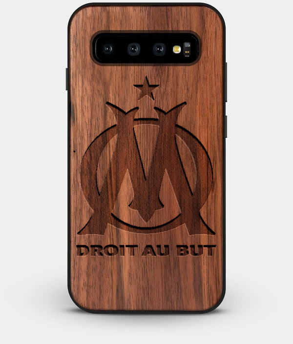 Best Custom Engraved Walnut Wood Olympique de Marseille Galaxy S10 Plus Case - Engraved In Nature