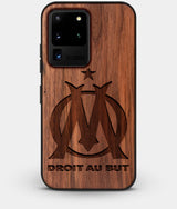 Best Custom Engraved Walnut Wood Olympique de Marseille Galaxy S20 Ultra Case - Engraved In Nature