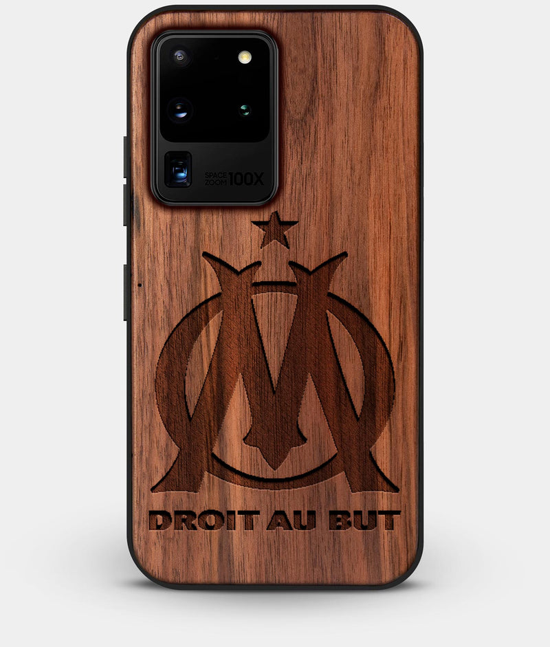 Best Custom Engraved Walnut Wood Olympique de Marseille Galaxy S20 Ultra Case - Engraved In Nature