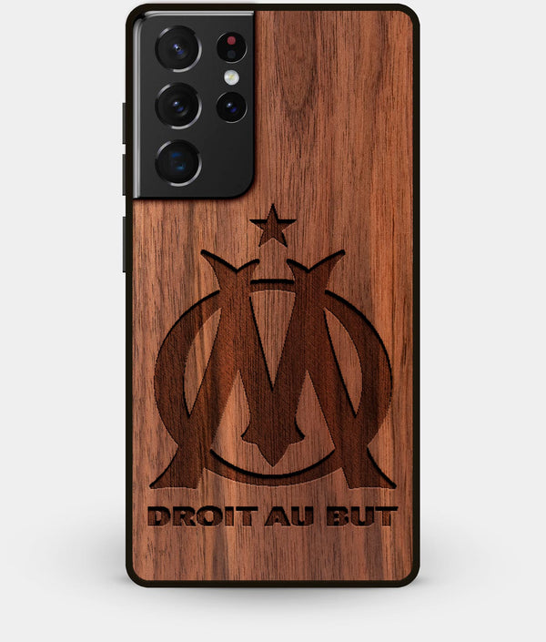 Best Walnut Wood Olympique de Marseille Galaxy S21 Ultra Case - Custom Engraved Cover - Engraved In Nature