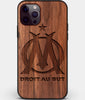 Custom Carved Wood Olympique de Marseille iPhone 12 Pro Case | Personalized Walnut Wood Olympique de Marseille Cover, Birthday Gift, Gifts For Him, Monogrammed Gift For Fan | by Engraved In Nature