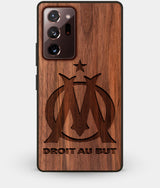 Best Custom Engraved Walnut Wood Olympique de Marseille Note 20 Ultra Case - Engraved In Nature
