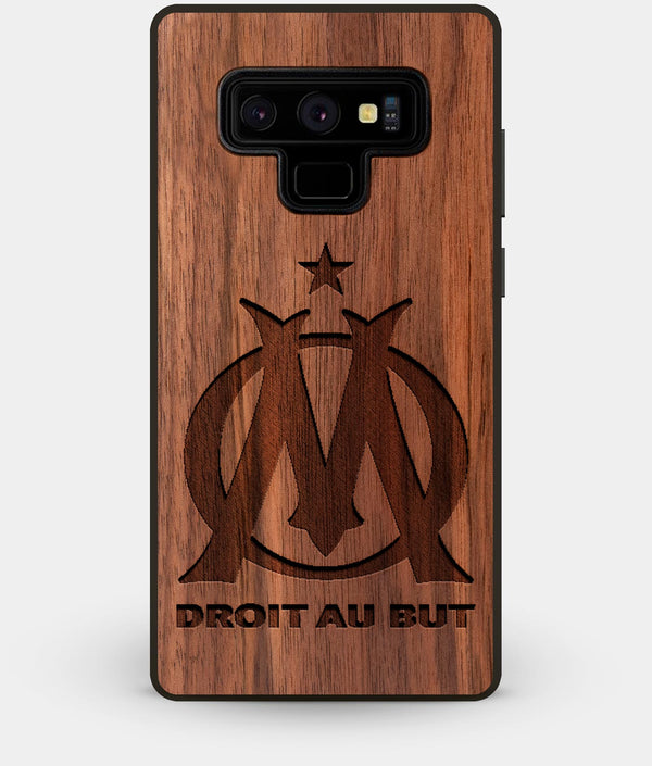 Best Custom Engraved Walnut Wood Olympique de Marseille Note 9 Case - Engraved In Nature