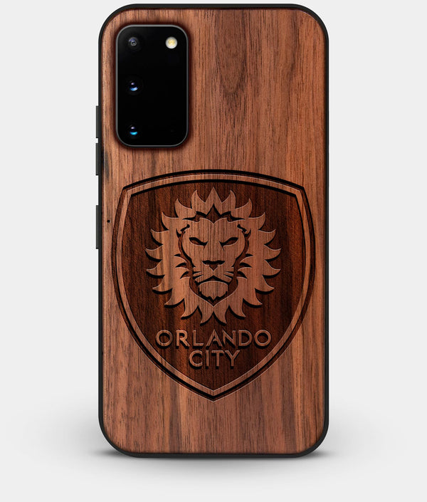 Best Walnut Wood Orlando City SC Galaxy S20 FE Case - Custom Engraved Cover - Engraved In Nature