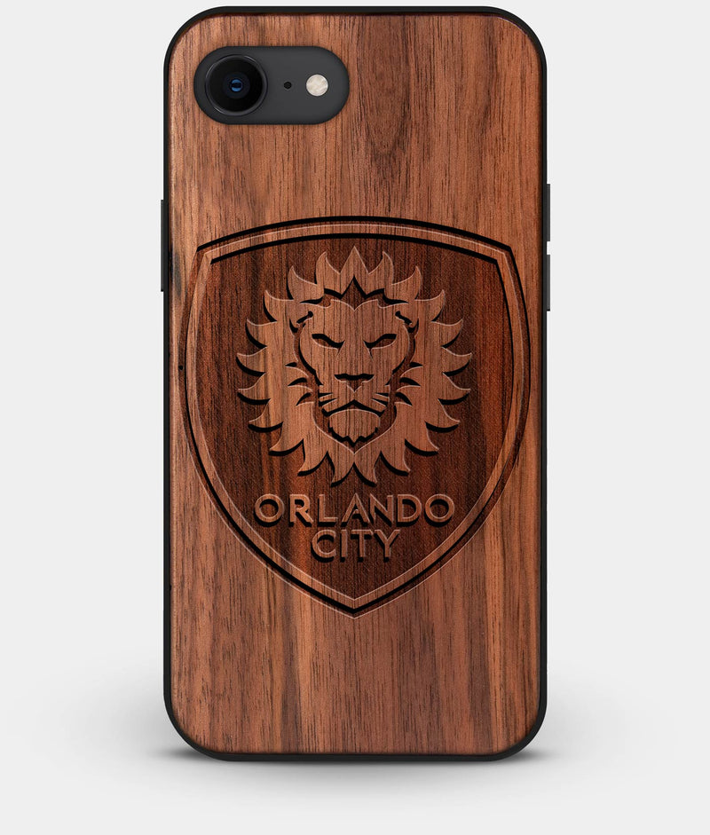 Best Custom Engraved Walnut Wood Orlando City SC iPhone 8 Case - Engraved In Nature