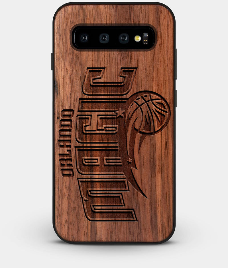 Best Custom Engraved Walnut Wood Orlando Magic Galaxy S10 Plus Case - Engraved In Nature