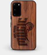 Best Walnut Wood Orlando Magic Galaxy S20 FE Case - Custom Engraved Cover - Engraved In Nature