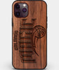 Custom Carved Wood Orlando Magic iPhone 11 Pro Case | Personalized Walnut Wood Orlando Magic Cover, Birthday Gift, Gifts For Him, Monogrammed Gift For Fan | by Engraved In Nature