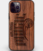 Custom Carved Wood Orlando Magic iPhone 12 Pro Max Case | Personalized Walnut Wood Orlando Magic Cover, Birthday Gift, Gifts For Him, Monogrammed Gift For Fan | by Engraved In Nature