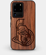 Best Custom Engraved Walnut Wood Ottawa Senators Galaxy S20 Ultra Case - Engraved In Nature