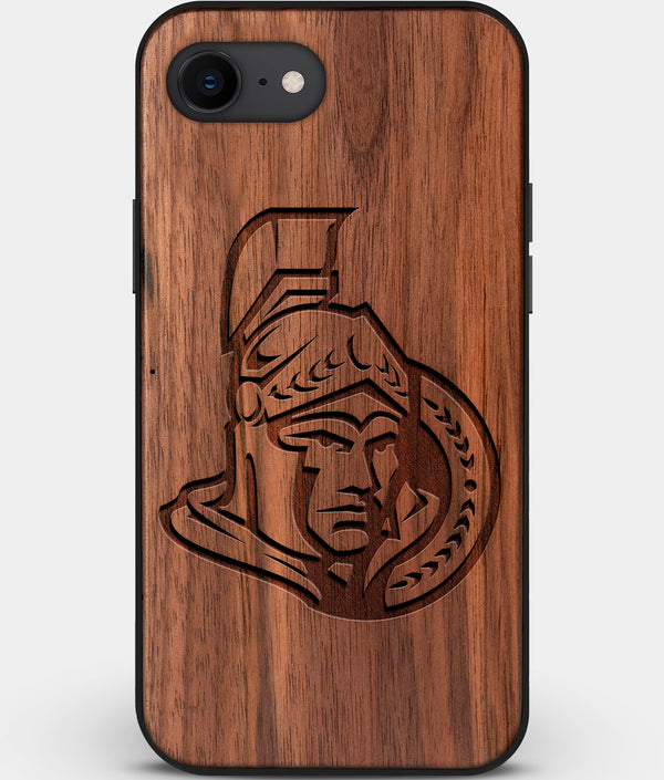 Best Custom Engraved Walnut Wood Ottawa Senators iPhone SE Case - Engraved In Nature