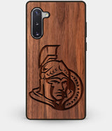 Best Custom Engraved Walnut Wood Ottawa Senators Note 10 Case - Engraved In Nature