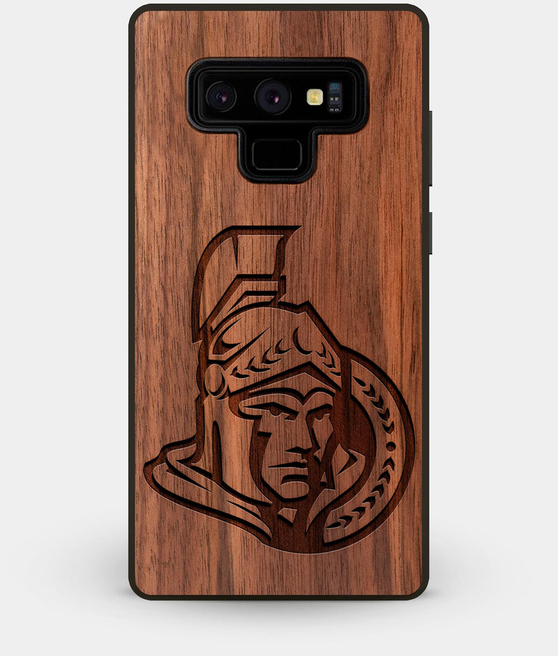 Best Custom Engraved Walnut Wood Ottawa Senators Note 9 Case - Engraved In Nature