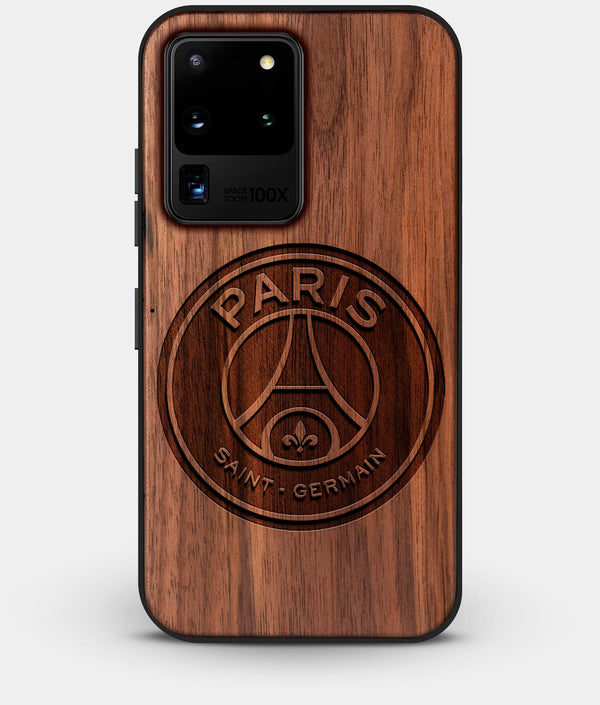 Best Custom Engraved Walnut Wood Paris Saint Germain F.C. Galaxy S20 Ultra Case - Engraved In Nature