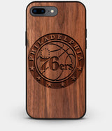 Best Custom Engraved Walnut Wood Philadelphia 76Ers iPhone 7 Plus Case - Engraved In Nature