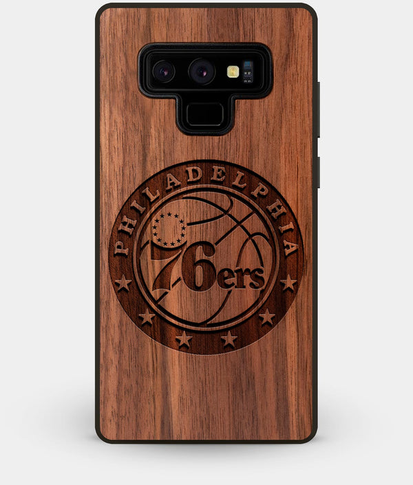 Best Custom Engraved Walnut Wood Philadelphia 76Ers Note 9 Case - Engraved In Nature