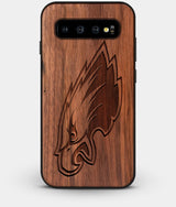 Best Custom Engraved Walnut Wood Philadelphia Eagles Galaxy S10 Case - Engraved In Nature