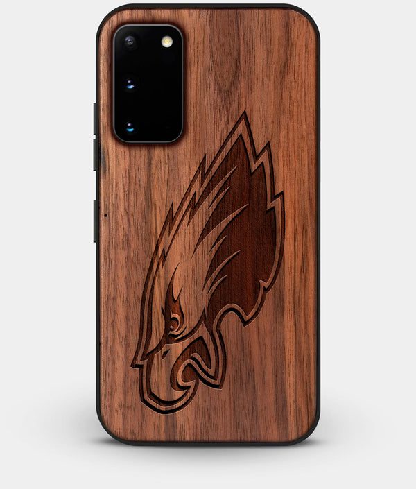Best Custom Engraved Walnut Wood Philadelphia Eagles Galaxy S20 Case - Engraved In Nature