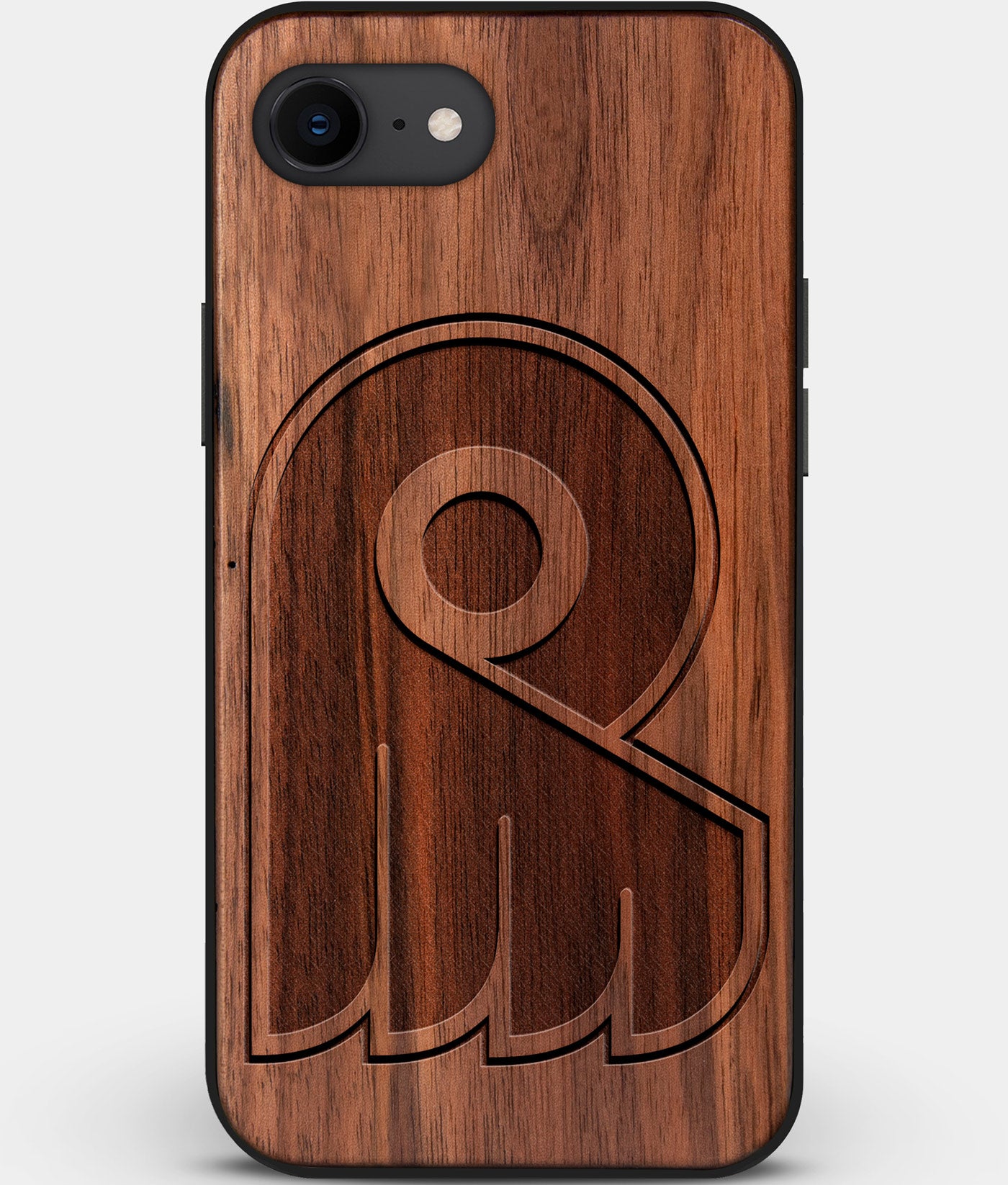 Best Custom Engraved Walnut Wood Philadelphia Flyers iPhone SE Case - Engraved In Nature