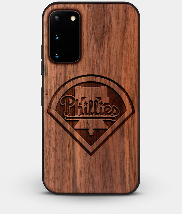 Best Walnut Wood Philadelphia Phillies Galaxy S20 FE Case - Custom Engraved Cover - Engraved In Nature