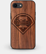 Best Custom Engraved Walnut Wood Philadelphia Phillies iPhone 8 Case - Engraved In Nature