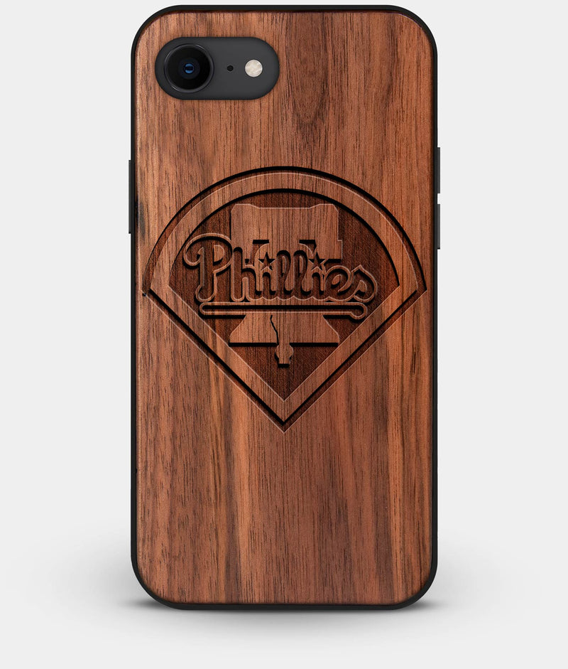 Best Custom Engraved Walnut Wood Philadelphia Phillies iPhone 8 Case - Engraved In Nature