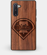 Best Custom Engraved Walnut Wood Philadelphia Phillies Note 10 Case - Engraved In Nature
