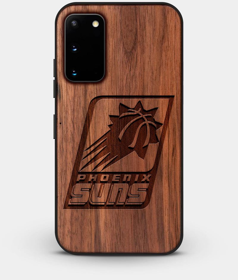 Best Walnut Wood Phoenix Suns Galaxy S20 FE Case - Custom Engraved Cover - Engraved In Nature