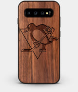 Best Custom Engraved Walnut Wood Pittsburgh Penguins Galaxy S10 Plus Case - Engraved In Nature