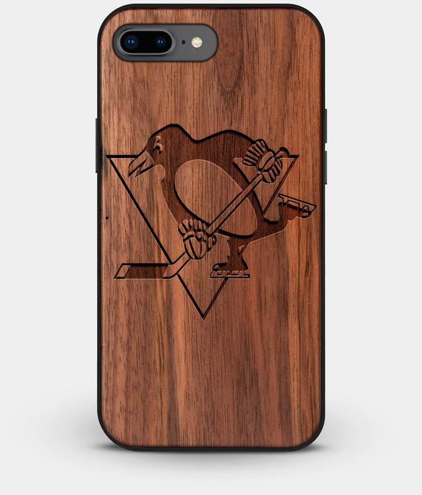 Best Custom Engraved Walnut Wood Pittsburgh Penguins iPhone 8 Plus Case - Engraved In Nature