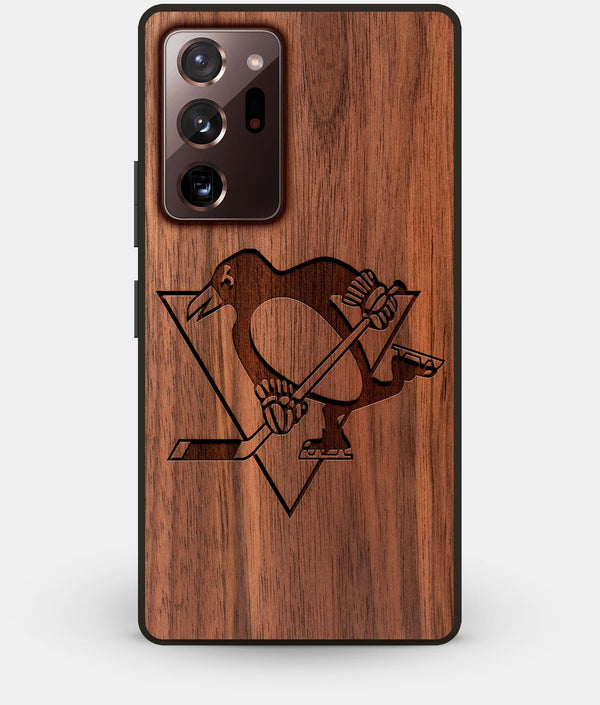 Best Custom Engraved Walnut Wood Pittsburgh Penguins Note 20 Ultra Case - Engraved In Nature