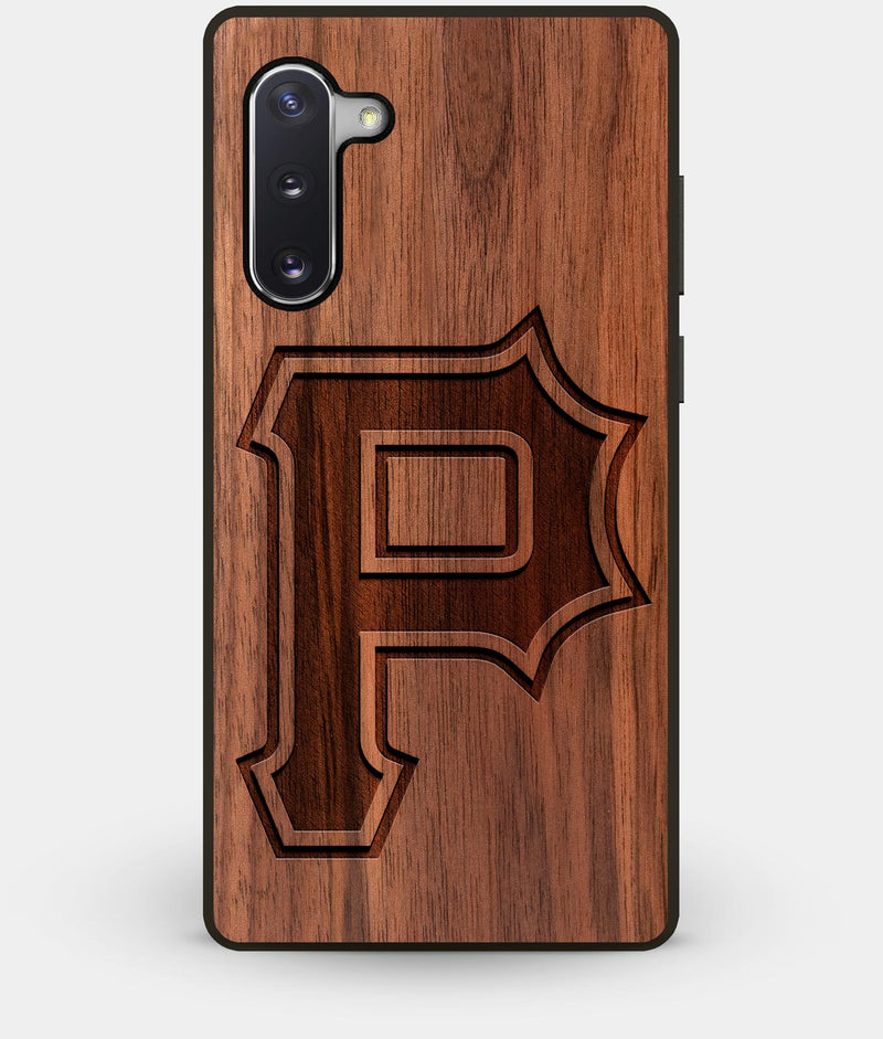 Best Custom Engraved Walnut Wood Pittsburgh Pirates Note 10 Case Classic - Engraved In Nature