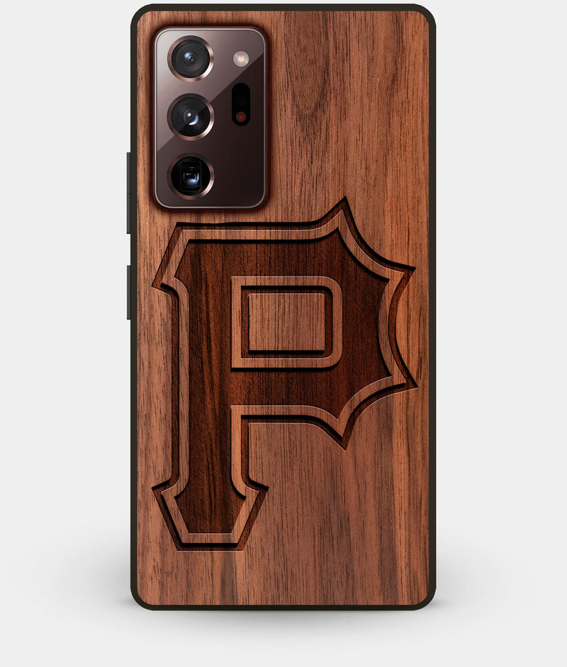 Best Custom Engraved Walnut Wood Pittsburgh Pirates Note 20 Ultra Case Classic - Engraved In Nature