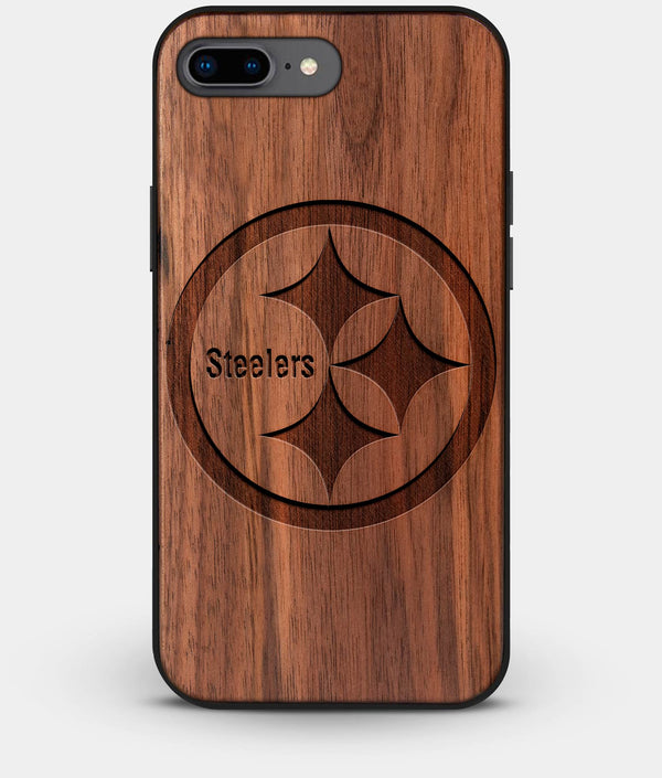 Best Custom Engraved Walnut Wood Pittsburgh Steelers iPhone 8 Plus Case - Engraved In Nature