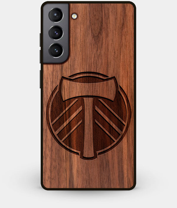 Best Walnut Wood Portland Timbers Galaxy S21 Case - Custom Engraved Cover - Engraved In Nature