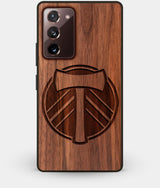 Best Custom Engraved Walnut Wood Portland Timbers Note 20 Case - Engraved In Nature