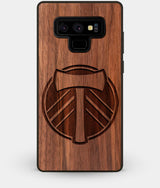 Best Custom Engraved Walnut Wood Portland Timbers Note 9 Case - Engraved In Nature