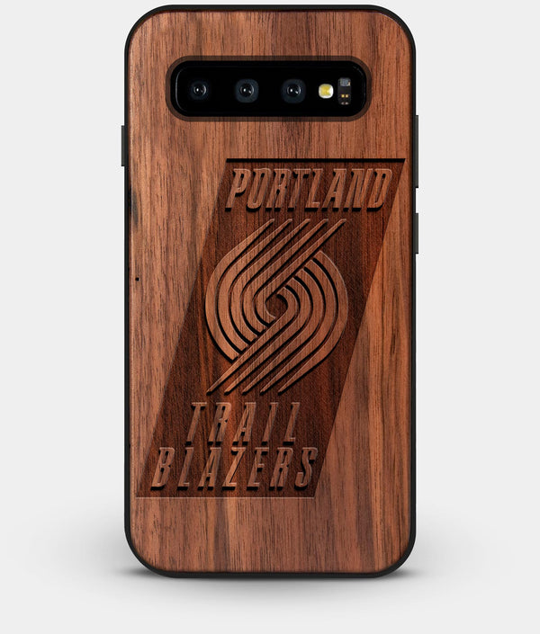 Best Custom Engraved Walnut Wood Portland Trail Blazers Galaxy S10 Case - Engraved In Nature