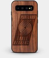 Best Custom Engraved Walnut Wood Portland Trail Blazers Galaxy S10 Plus Case - Engraved In Nature