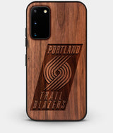 Best Walnut Wood Portland Trail Blazers Galaxy S20 FE Case - Custom Engraved Cover - Engraved In Nature