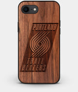 Best Custom Engraved Walnut Wood Portland Trail Blazers iPhone 8 Case - Engraved In Nature